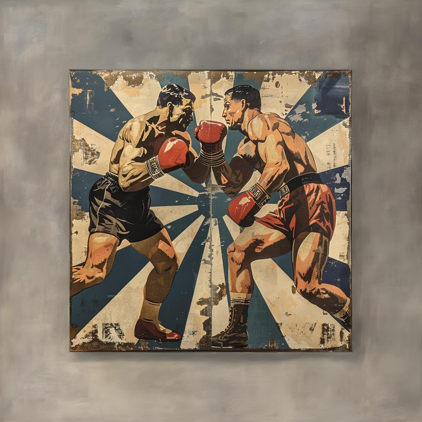 Art deco style image of boxing