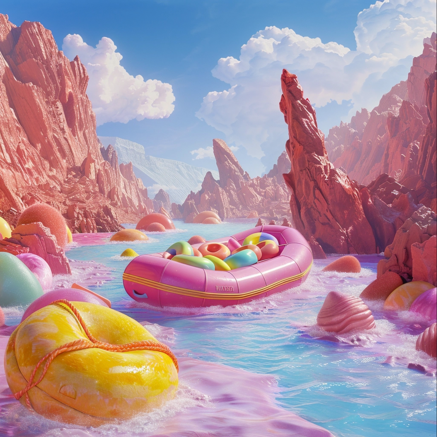 Candy world of rafting
