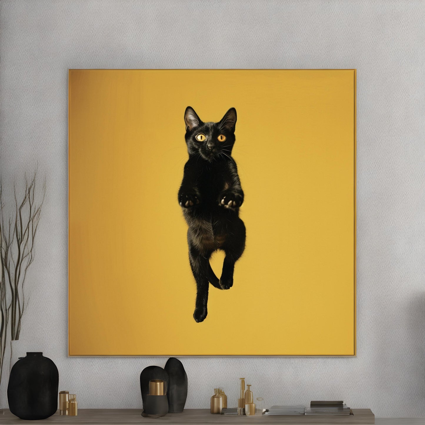 Cat animal in the style of simplified structures