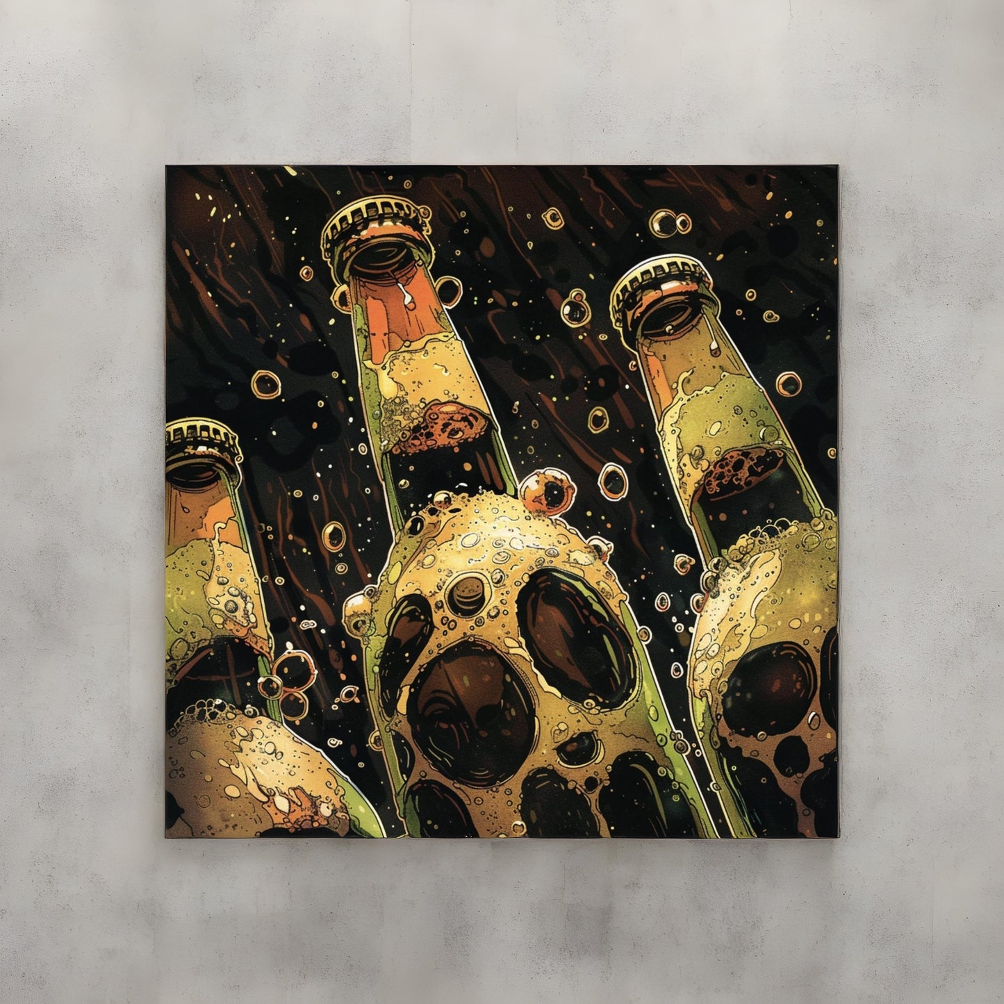 Comic book cover of beers