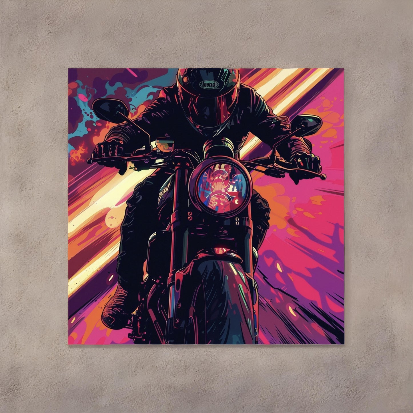 Comic book cover of speed motocycle