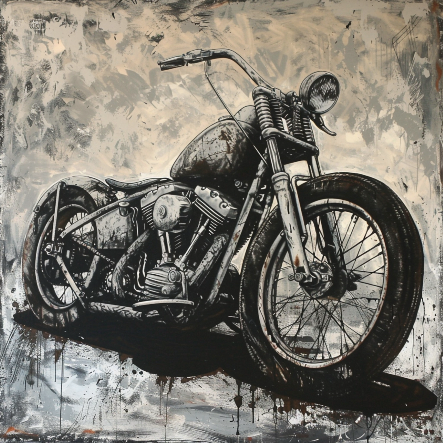 Cross motorcycle diagramatic drawing