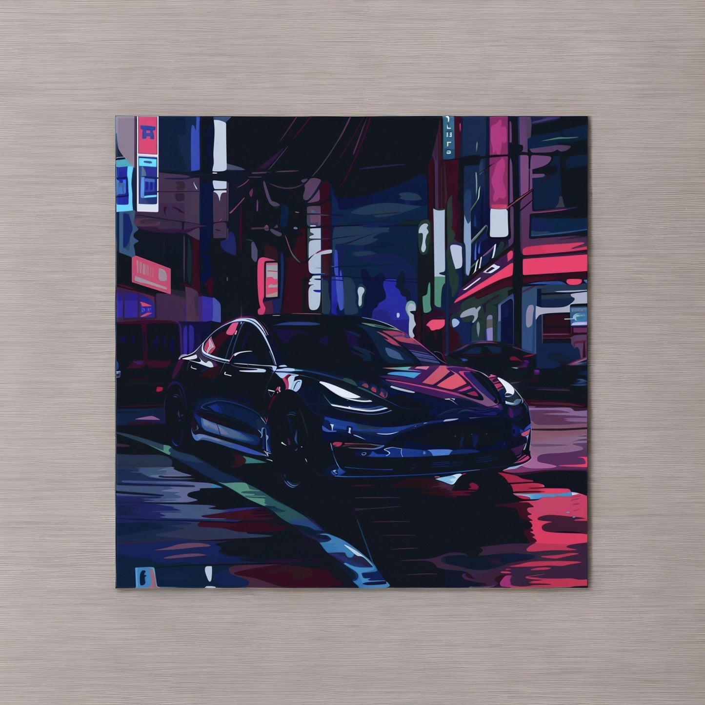 Digital art of electric car