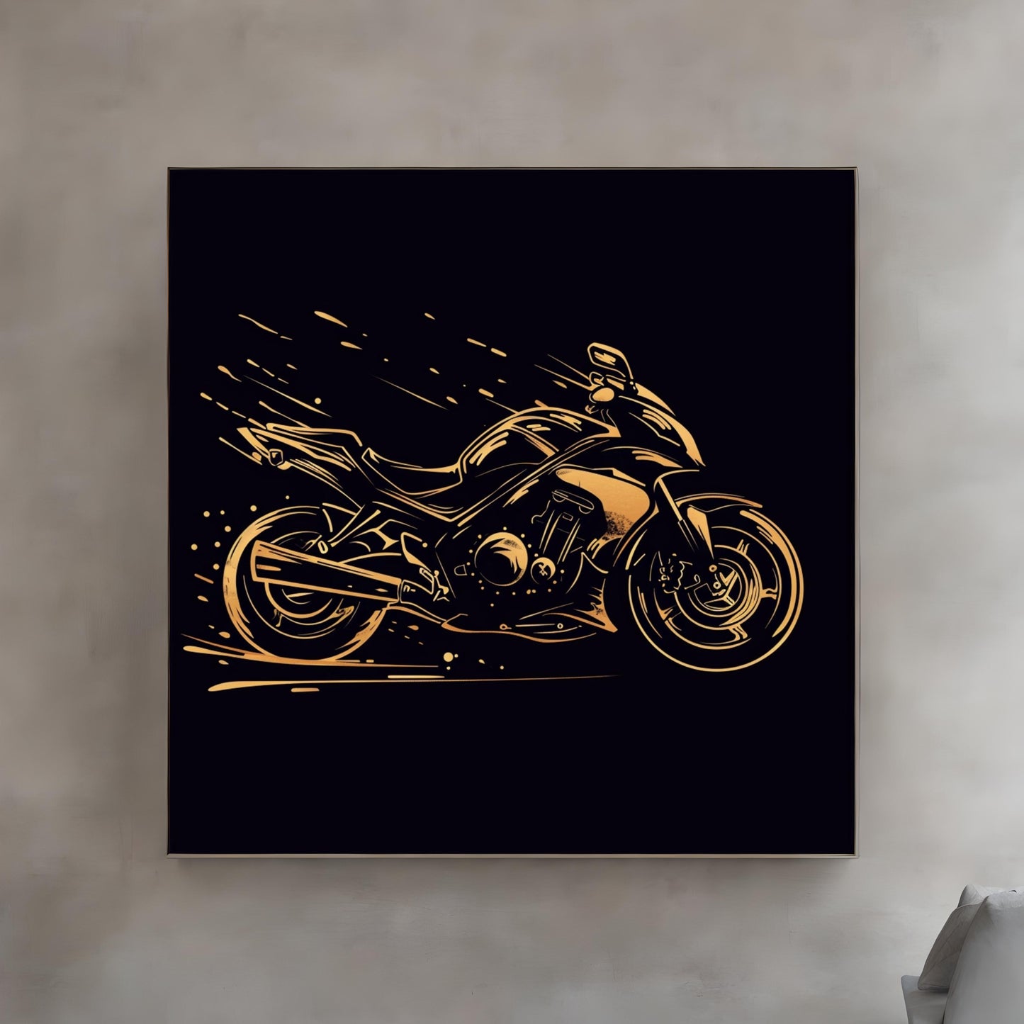 Line art logo of cross motorcycle