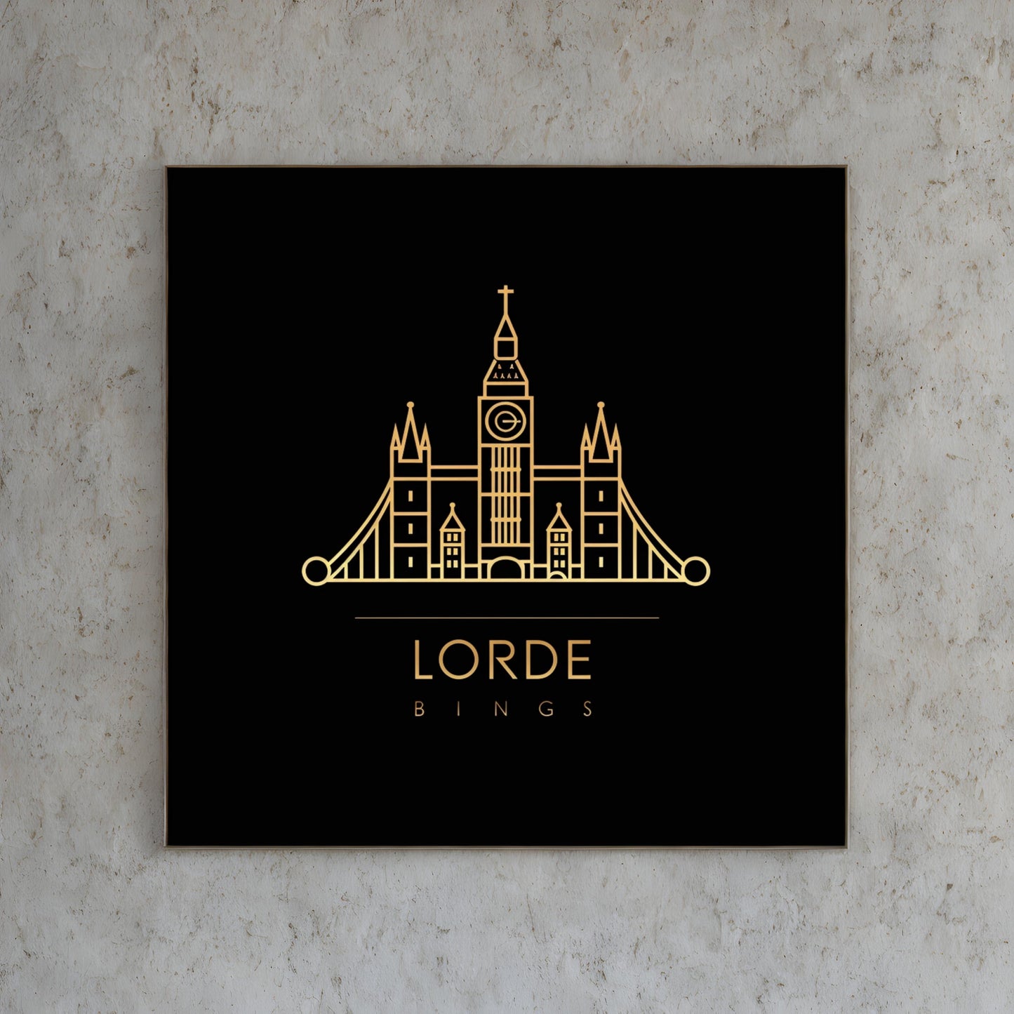 Line art logo of London