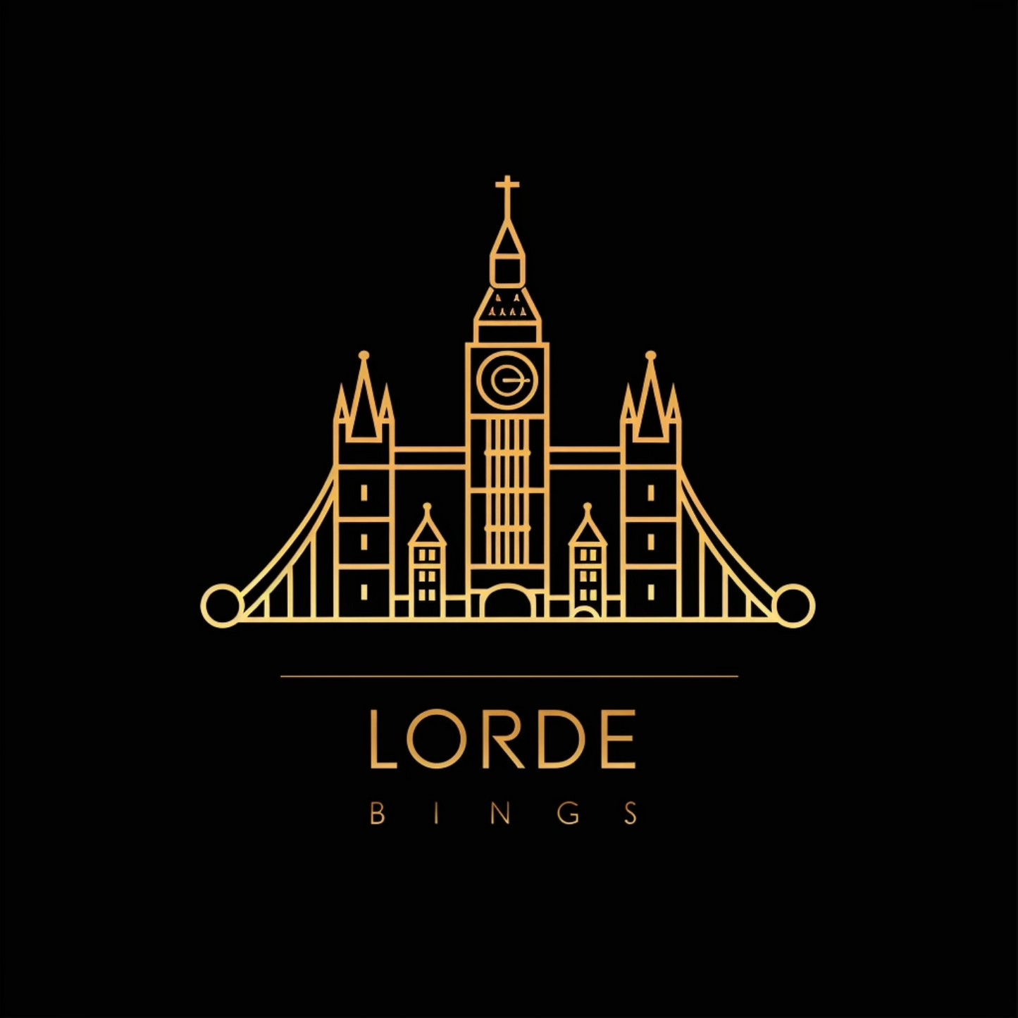 Line art logo of London