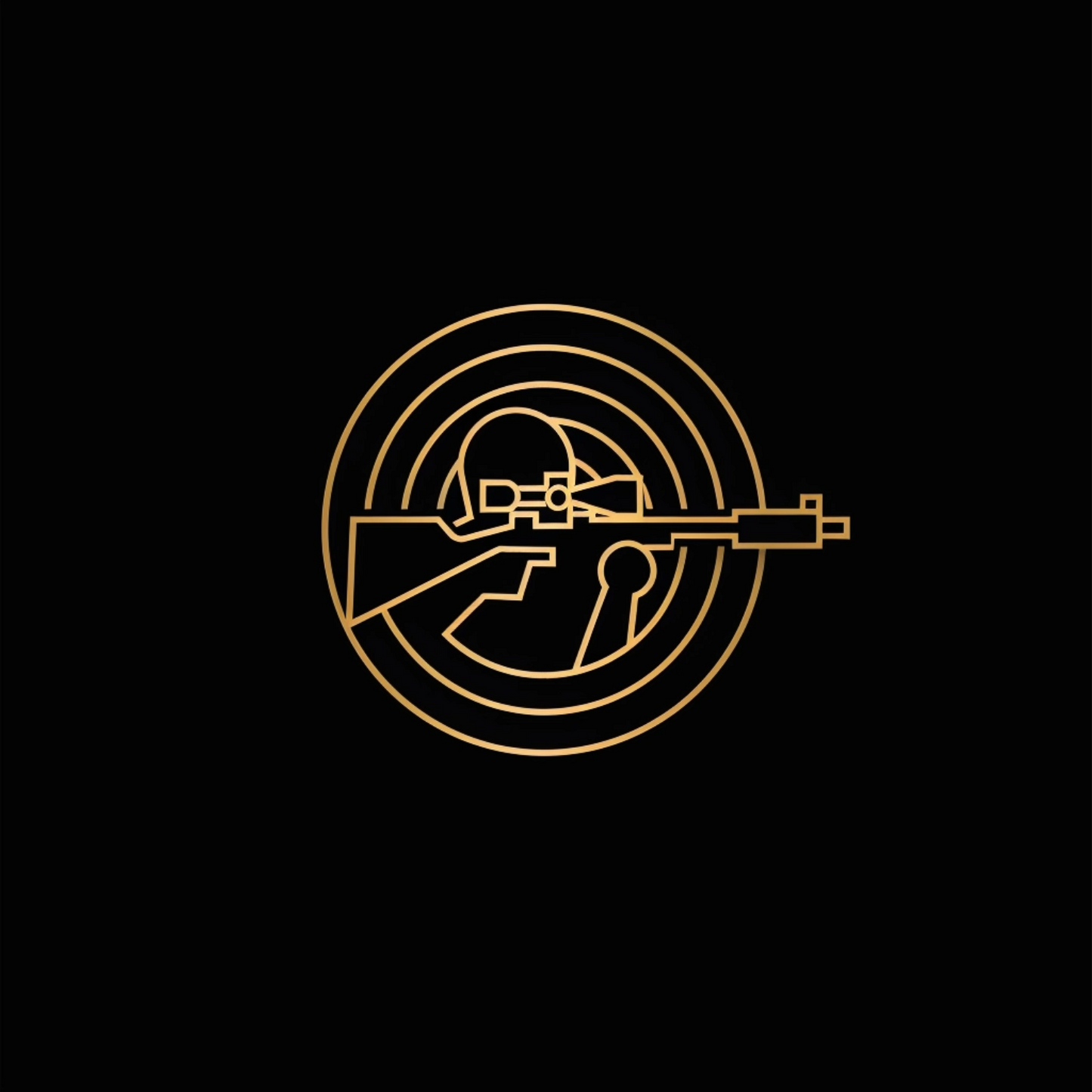Line art logo of shooting sport