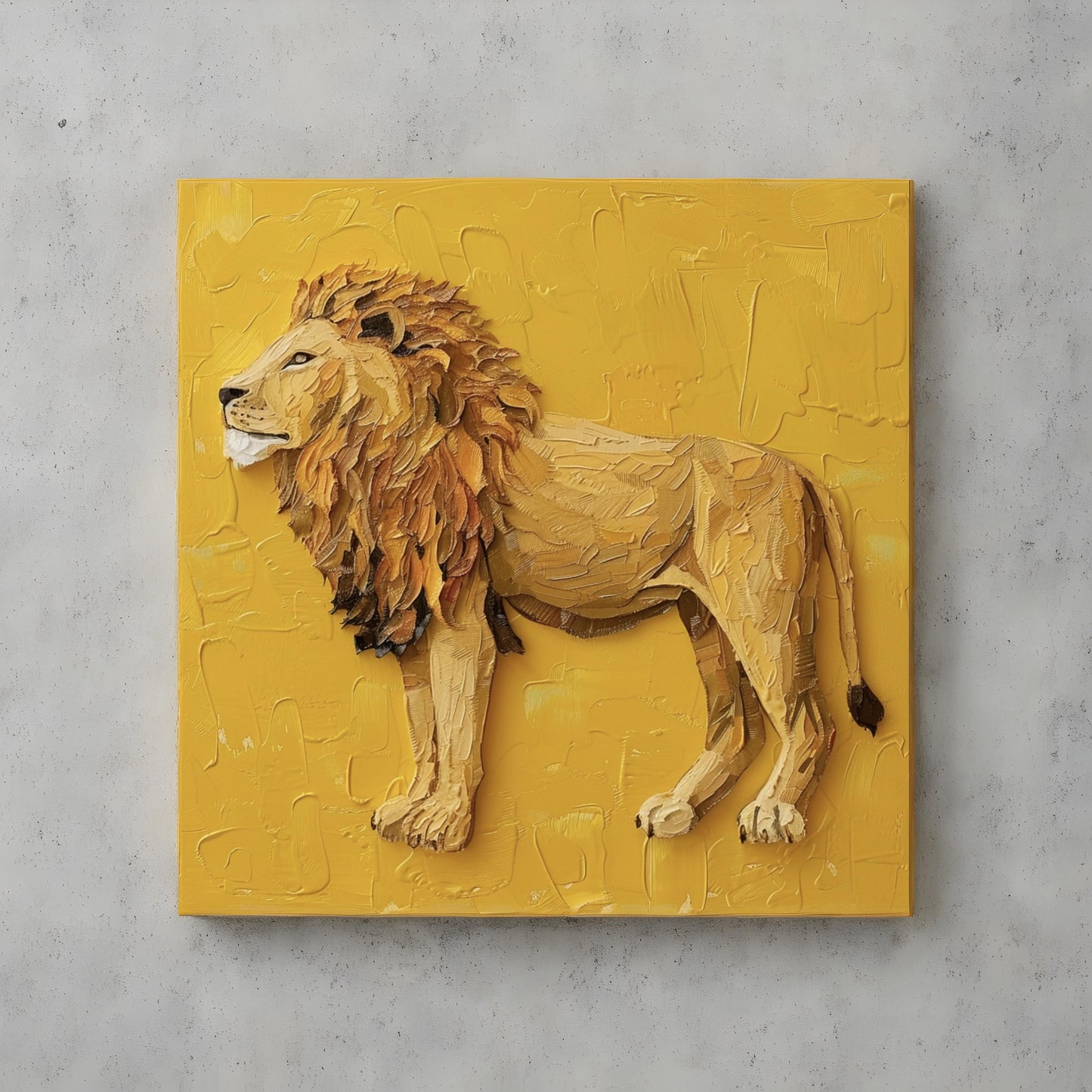 Lion animal in the style of Van Gogh