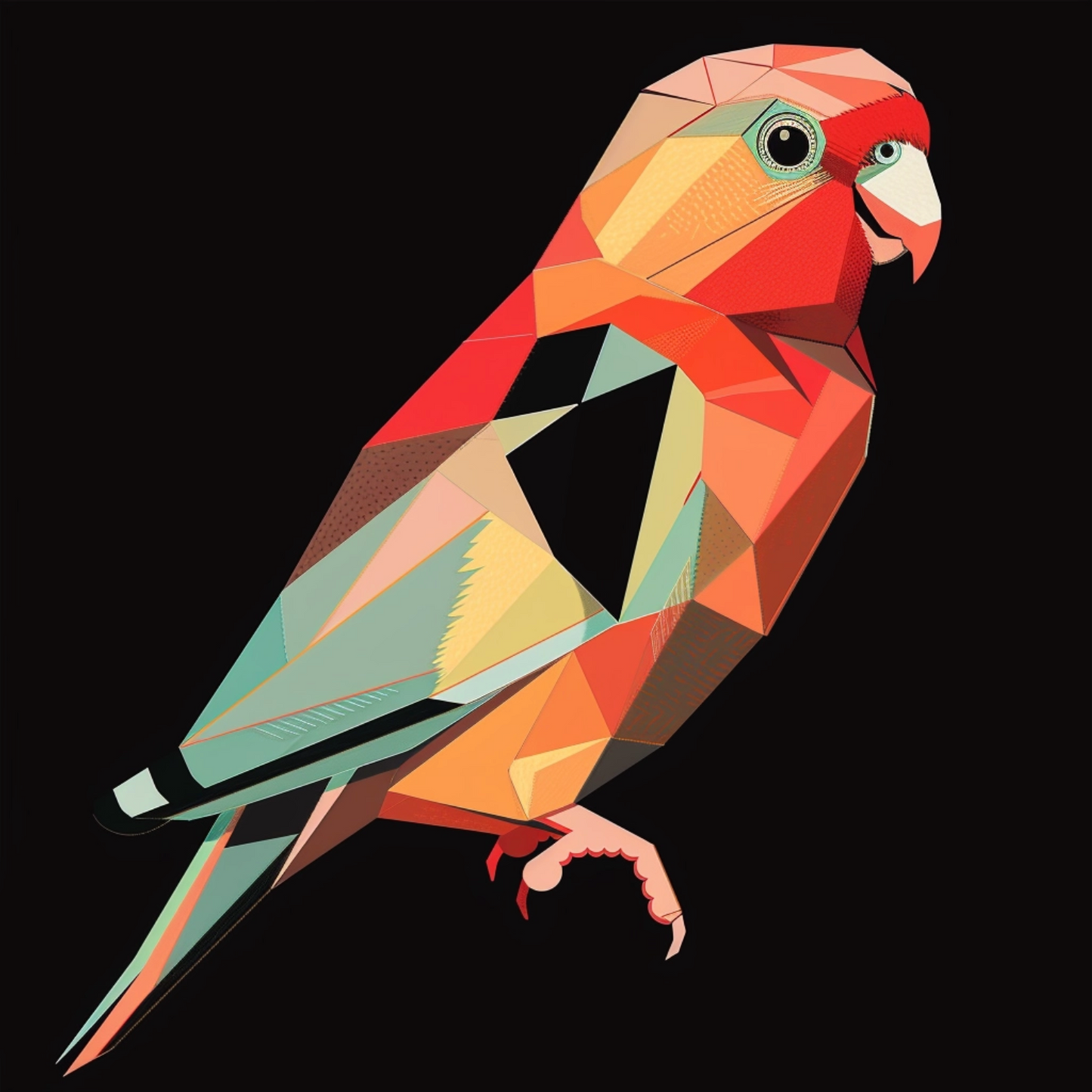 Peter Savilles graphic design depicting a cute bird animal