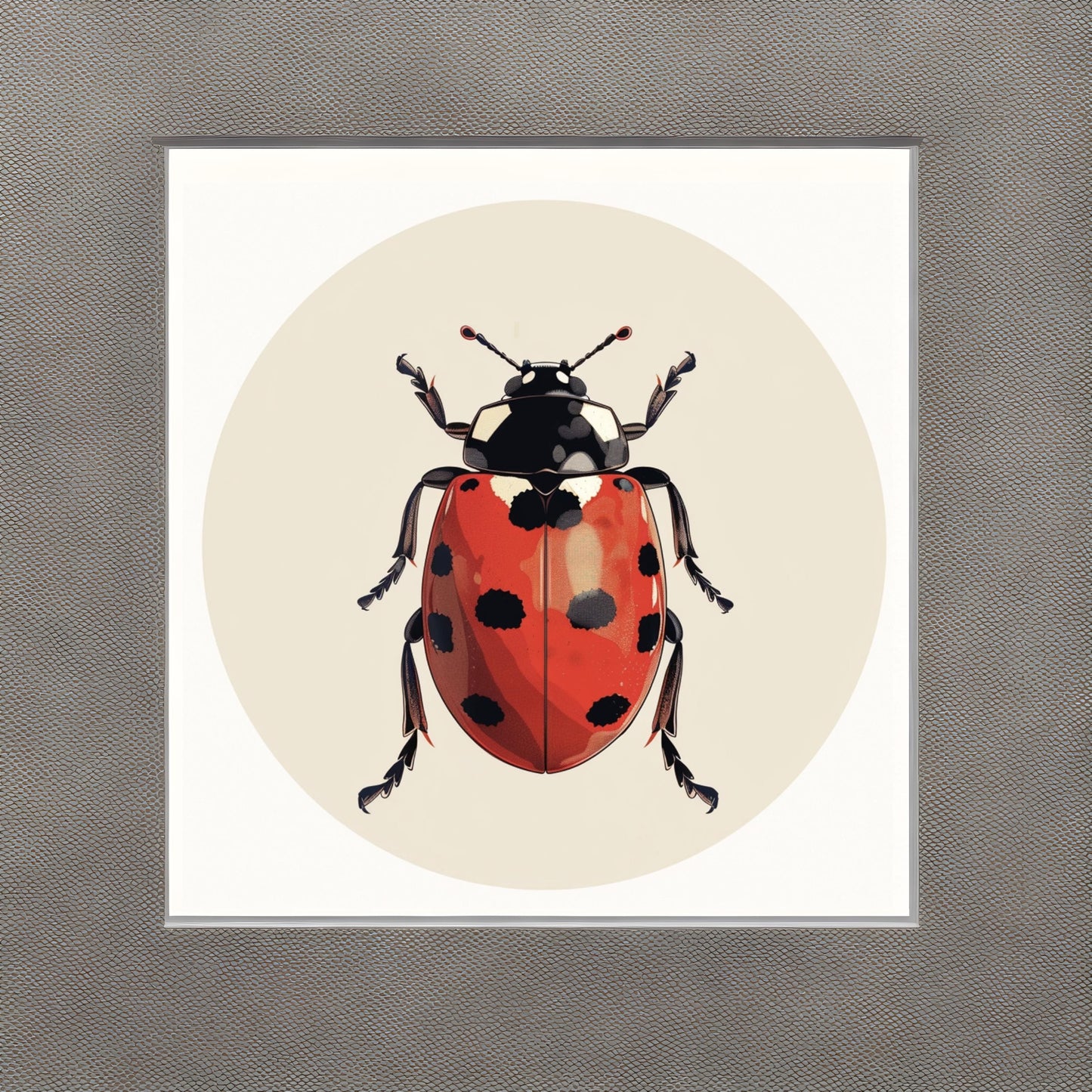 Peter savilles graphic design depicting a cute ladybug animal