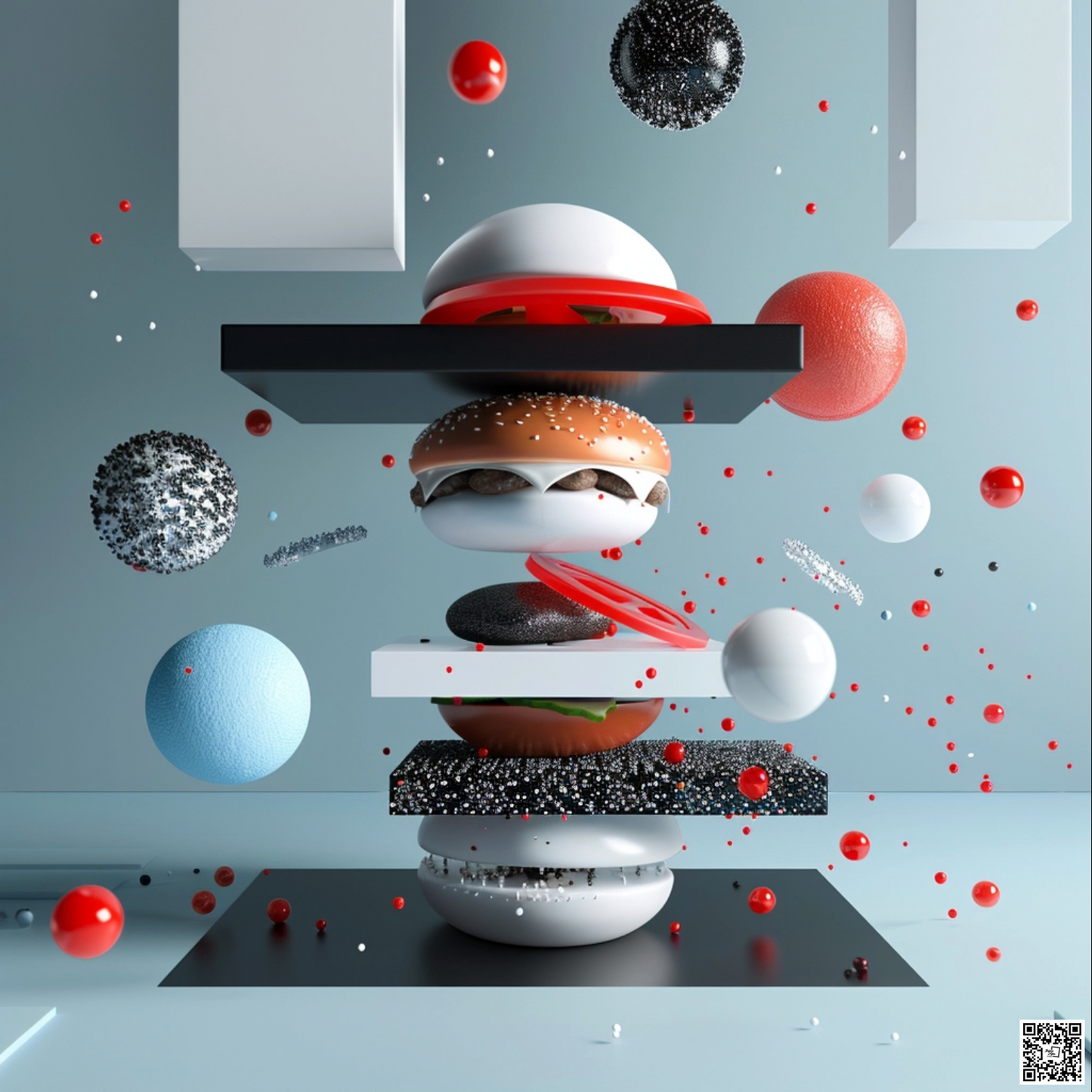 Abstract image of burger food