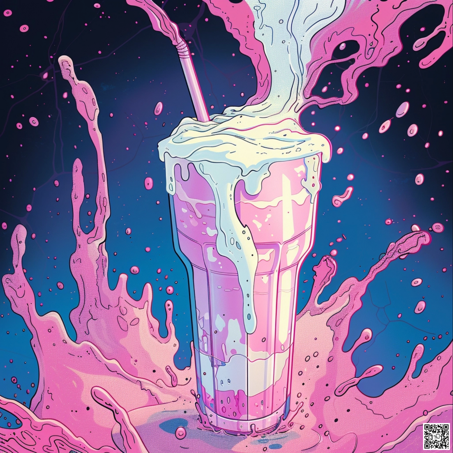 Comic book cover of milkshake