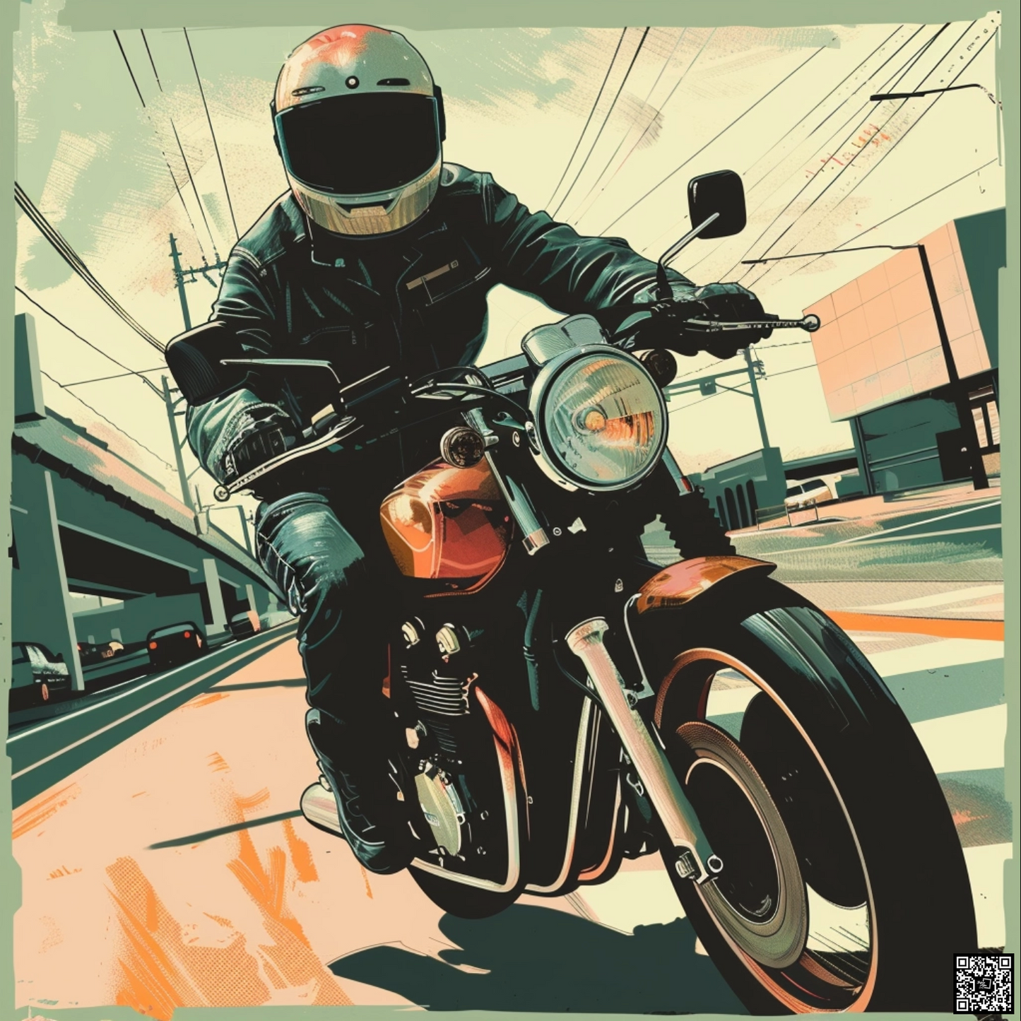 Gta illustration of cross motorcycle