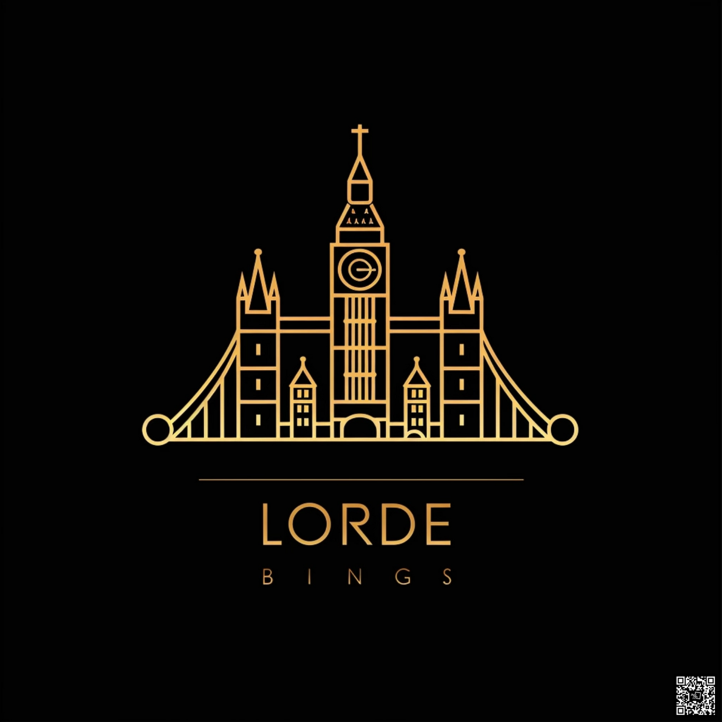 Line art logo of London