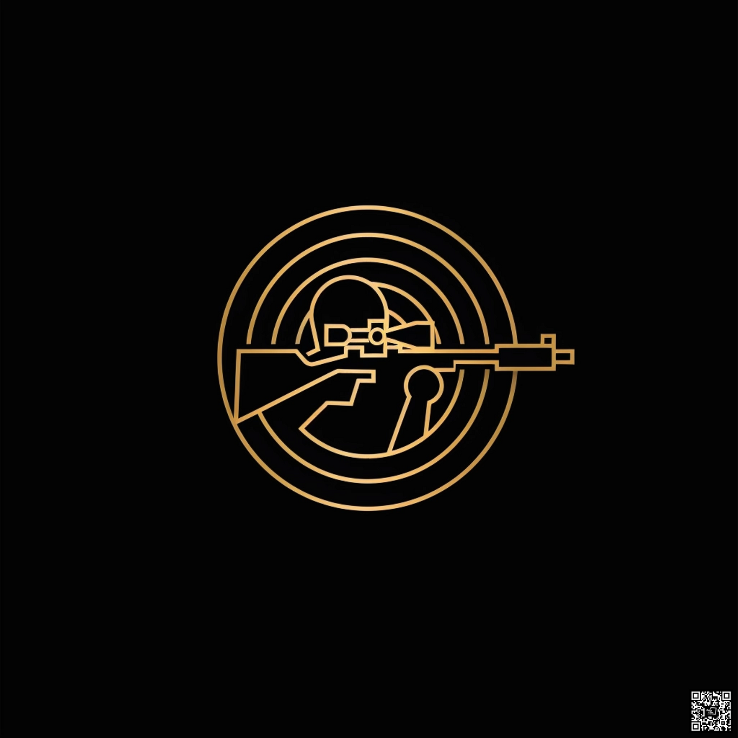 Line art logo of shooting sport