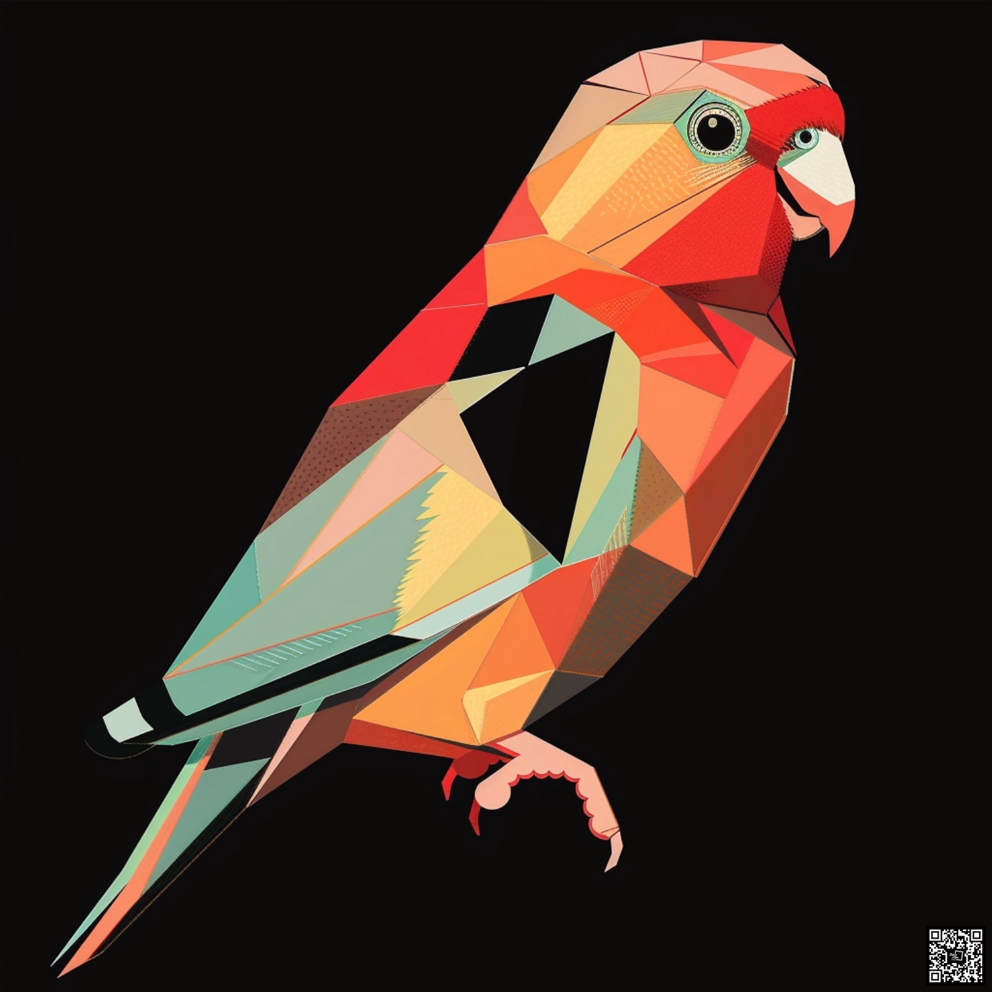 Peter Savilles graphic design depicting a cute bird animal