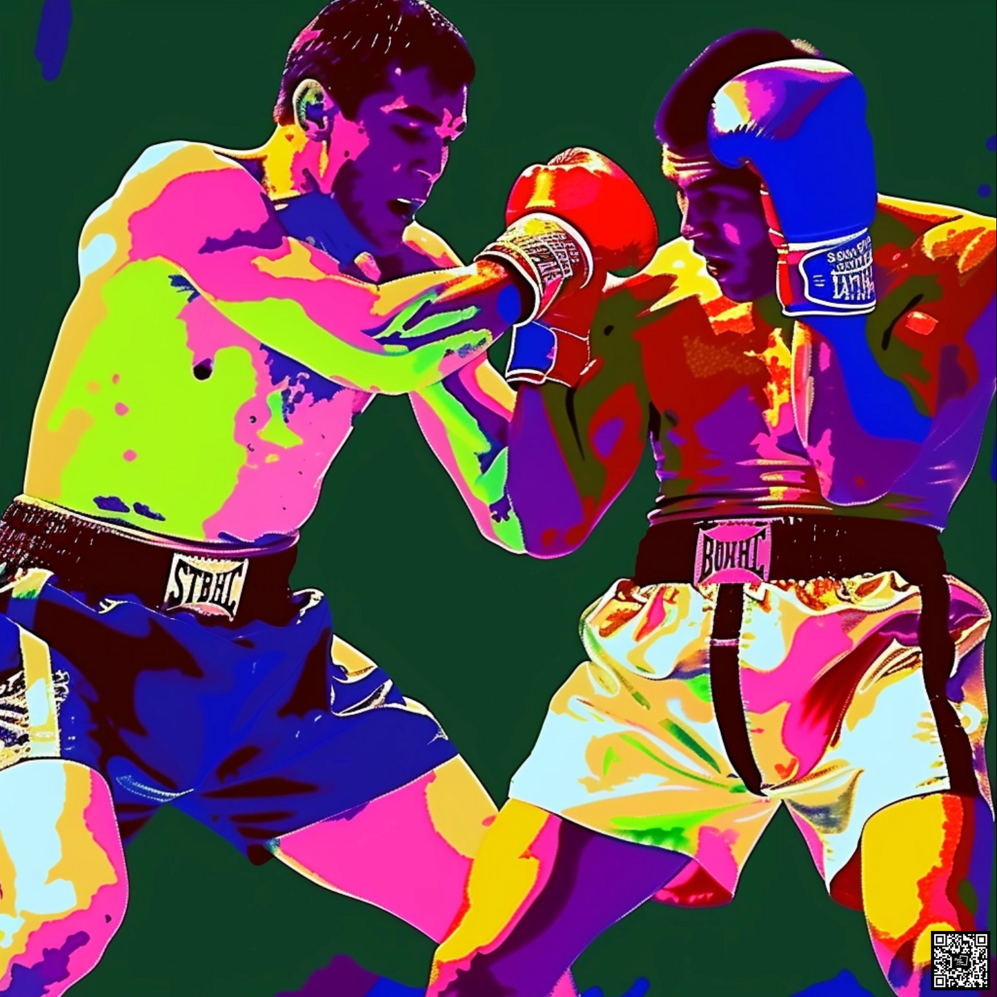 Pop art image of boxing