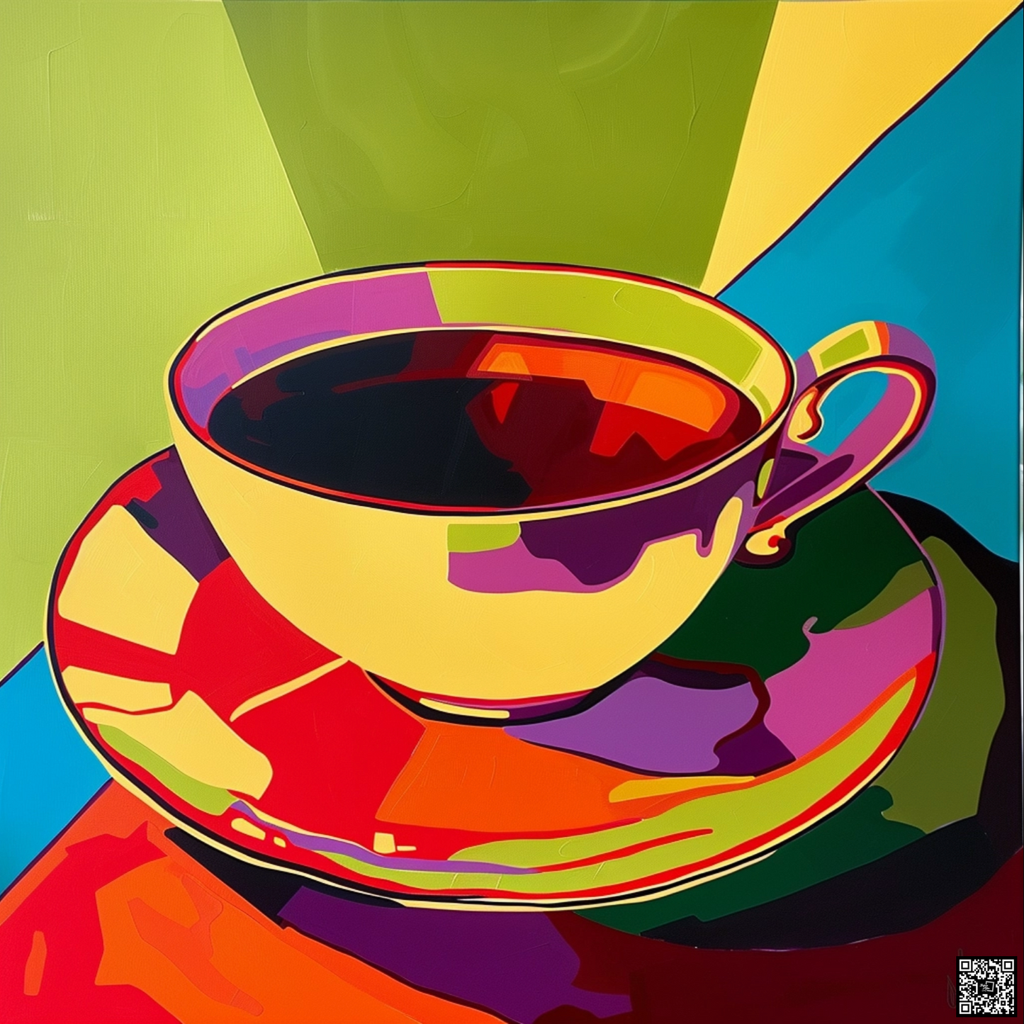 Pop art image of tea