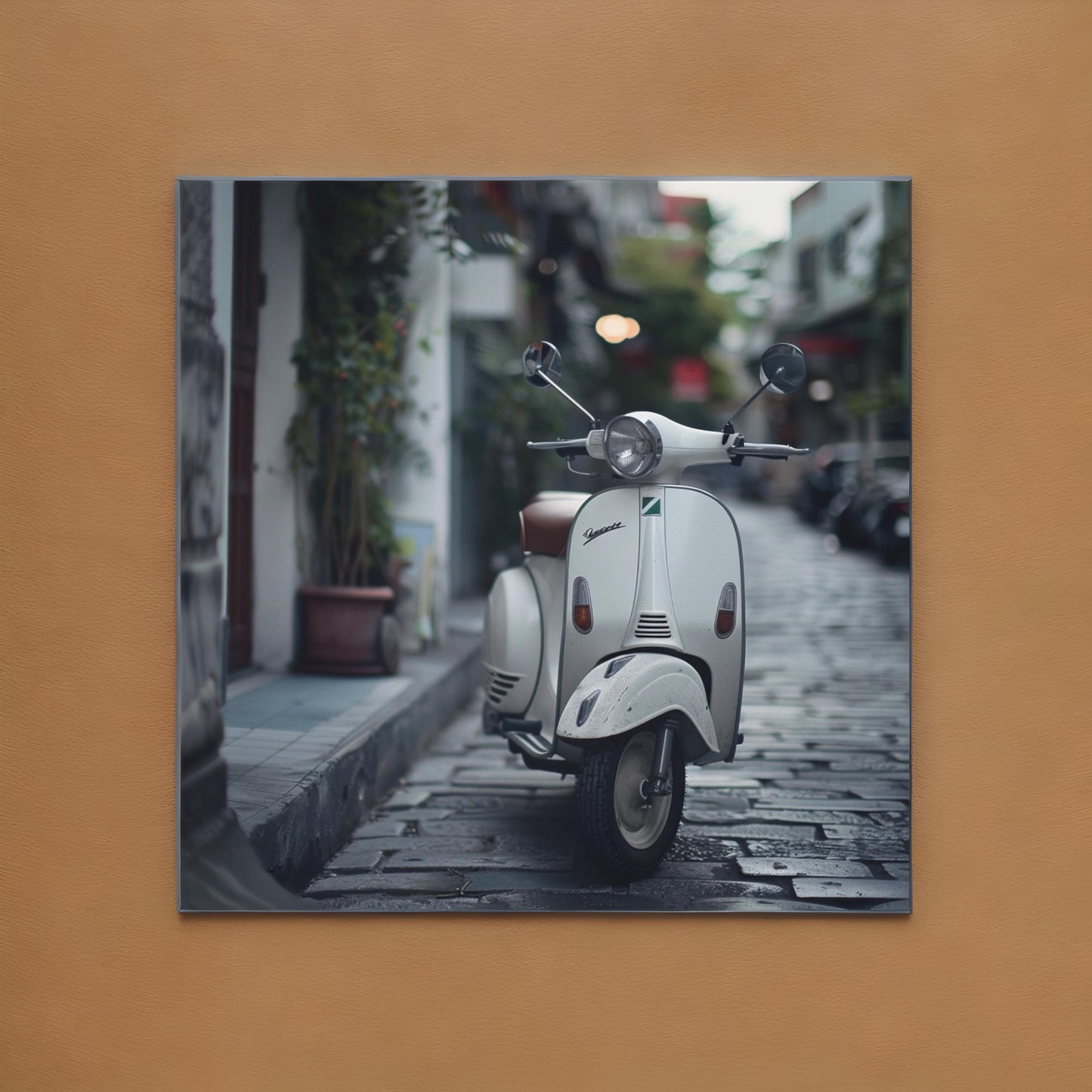 Scooter motorcycle in lofi aesthetic