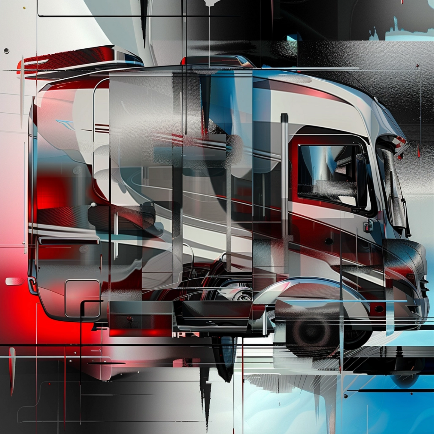 Abstract image of motorhome