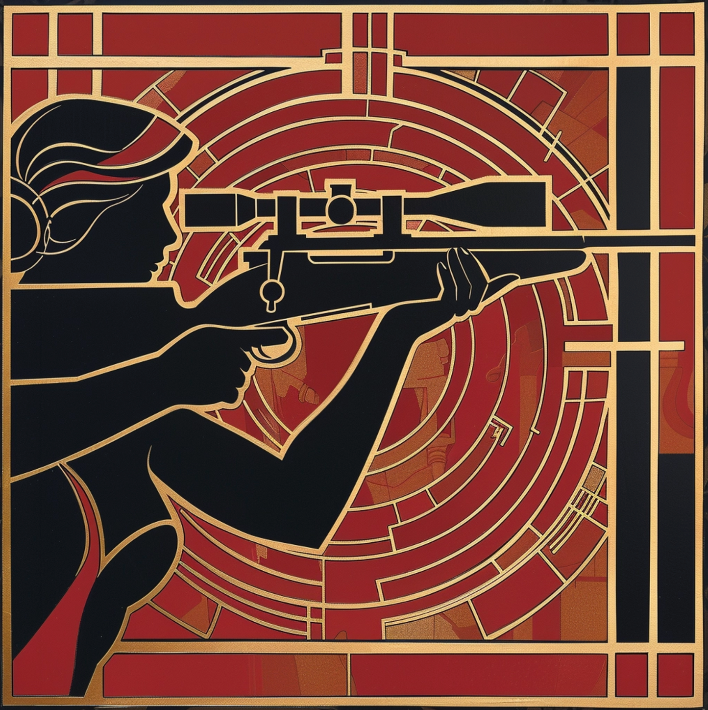 Art deco shooting sport