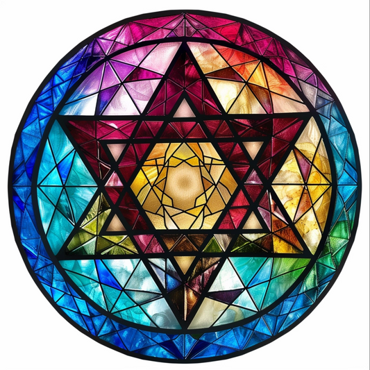 Art deco style image of judaism religion