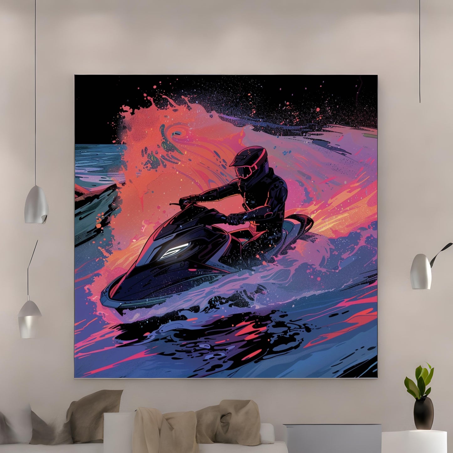 Comic book cover of jetski