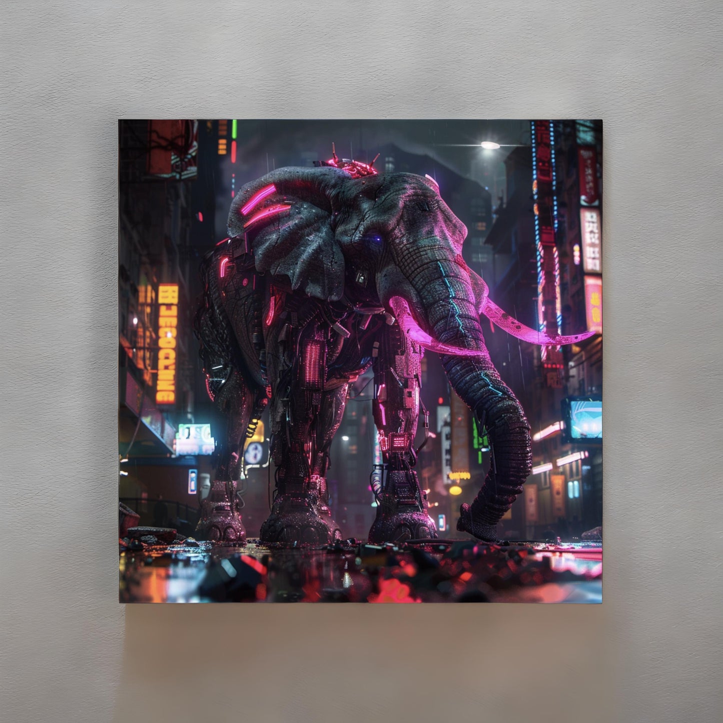 Cyberpunk elephant animal