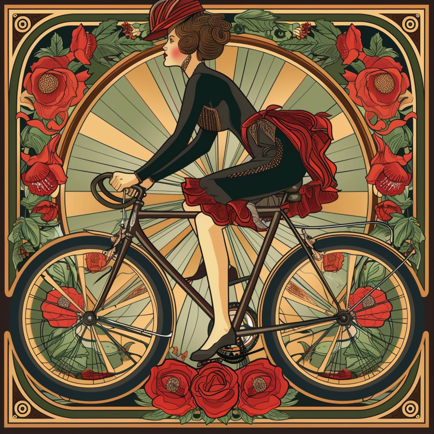 Cycling in art nouveau