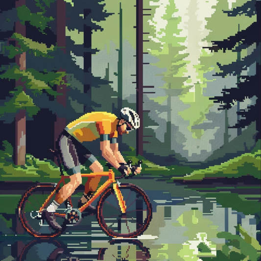 Cycling in pixel art style