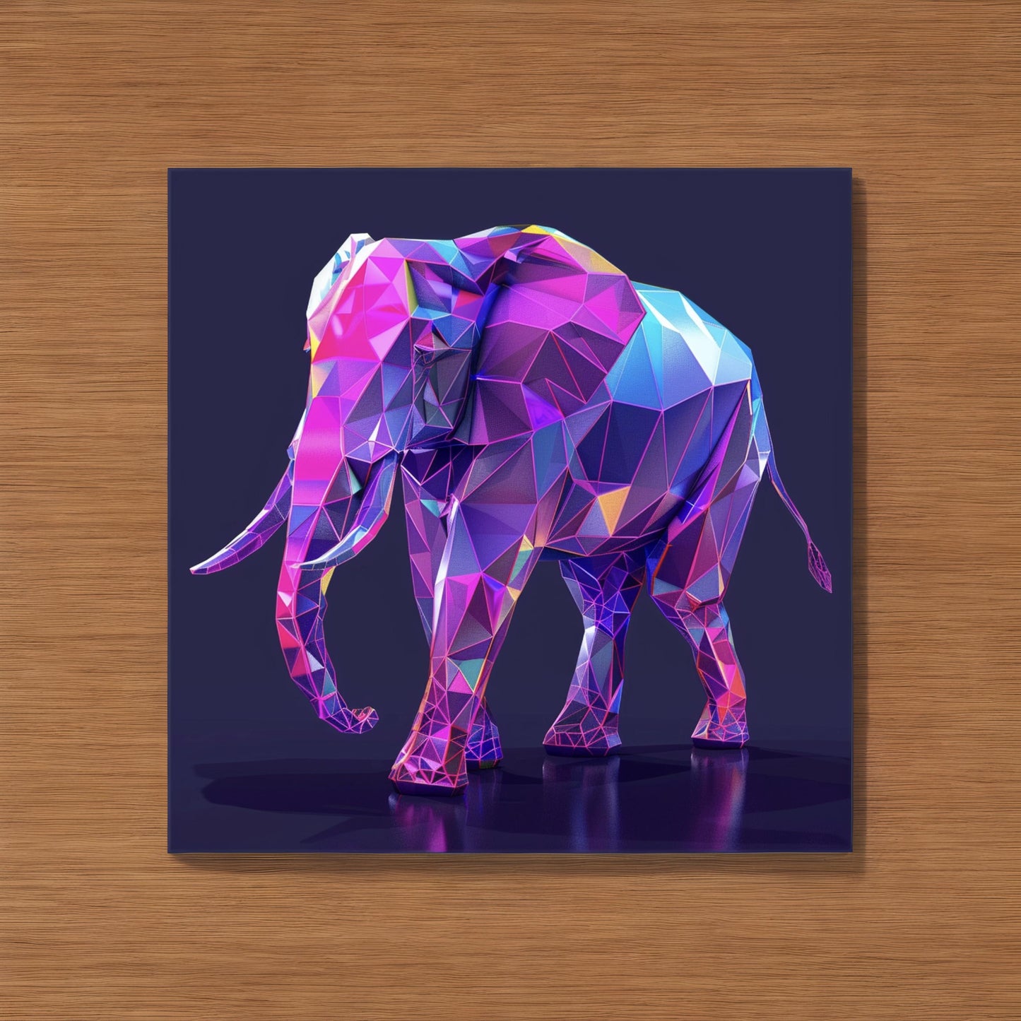 Elephant animal with neon lightings