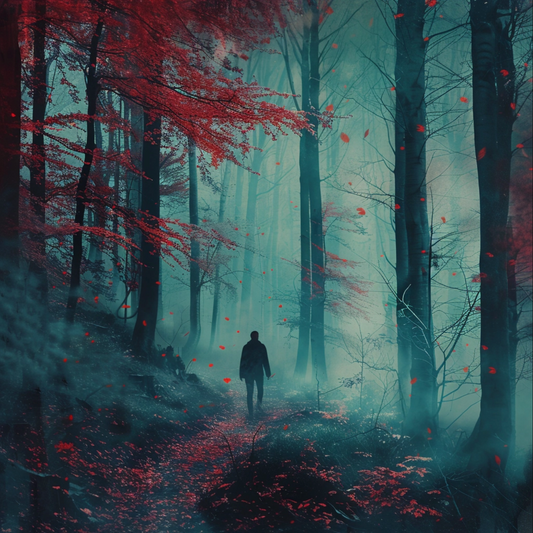 Forest in the style of Marko Manev