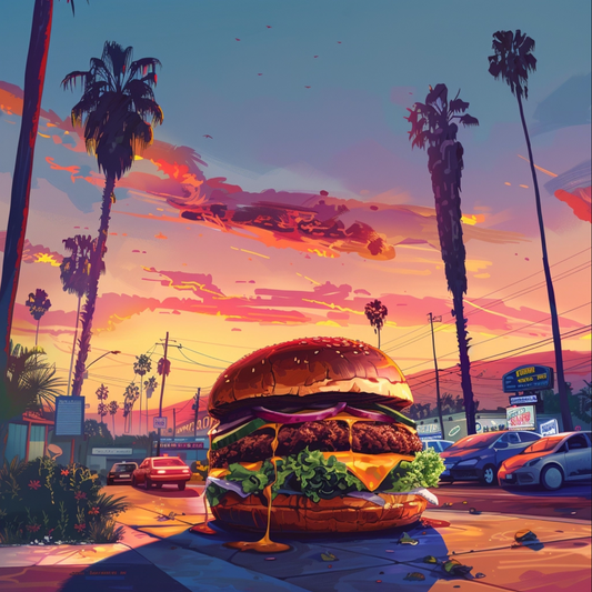 Gta illustration of burger