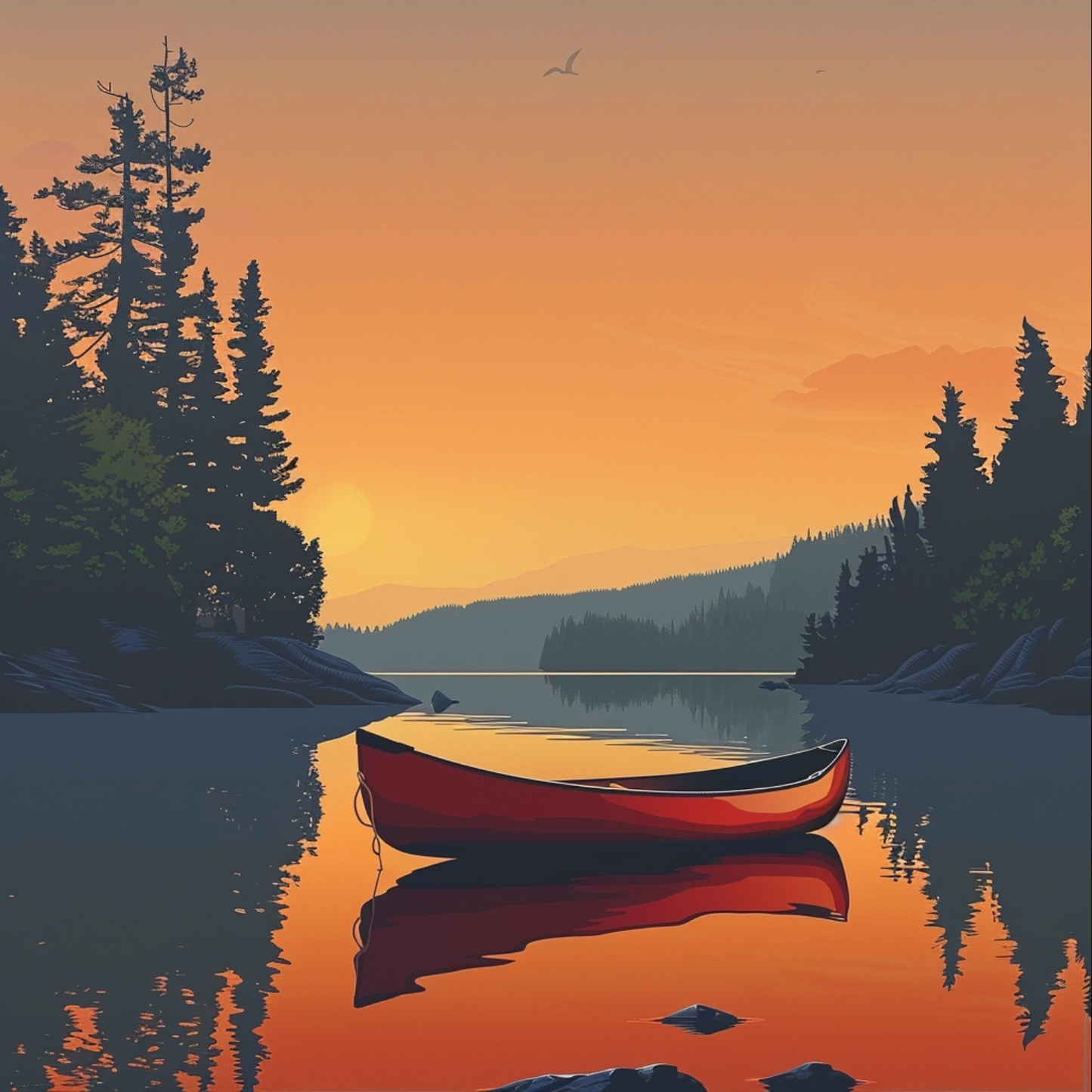 Gta illustration of canoe