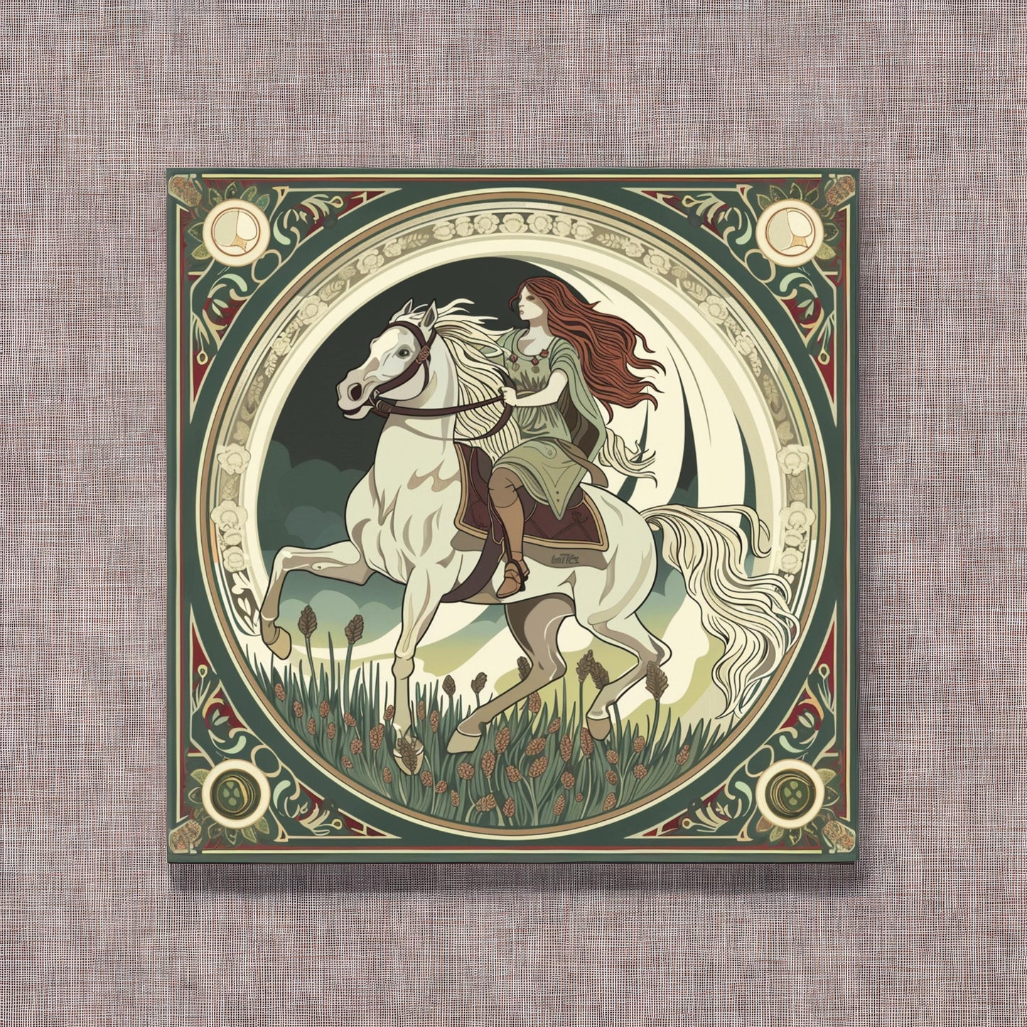 Horse riding in art nouveau