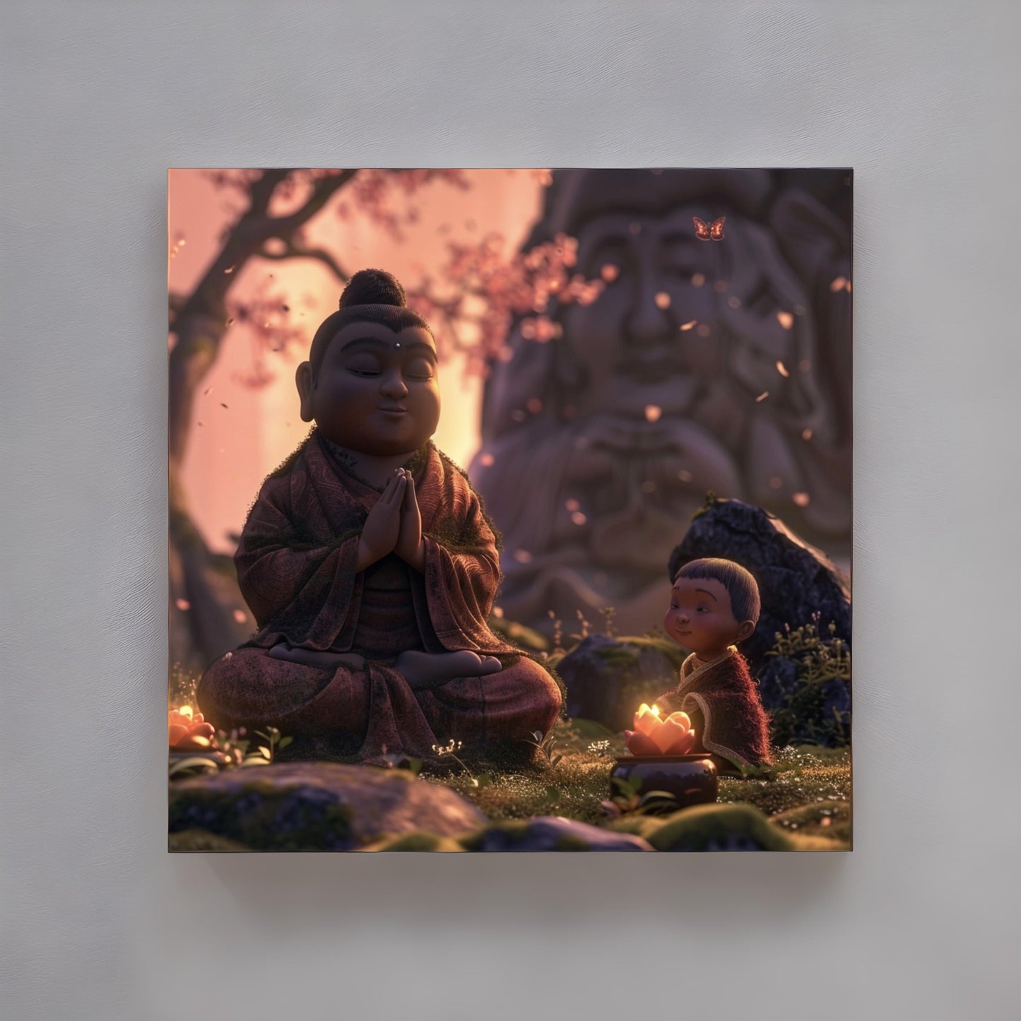 Image of buddhism the religion like in an pixar movie style