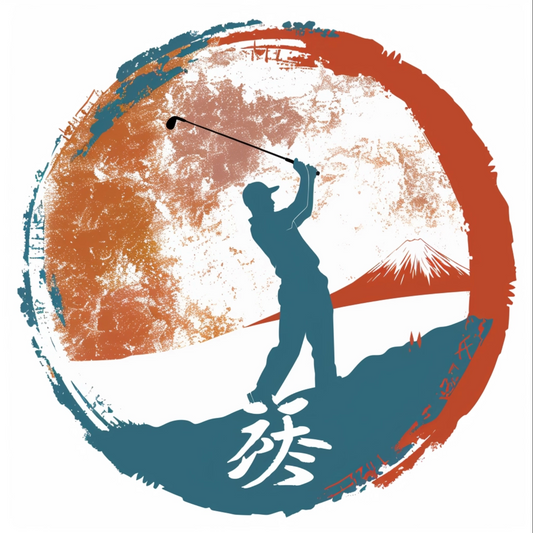 Japanese style logo of golf