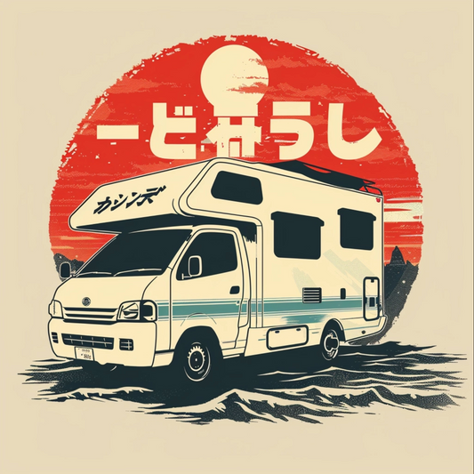 Japanese style logo of motorhome