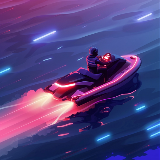 Jetski with neon lightings