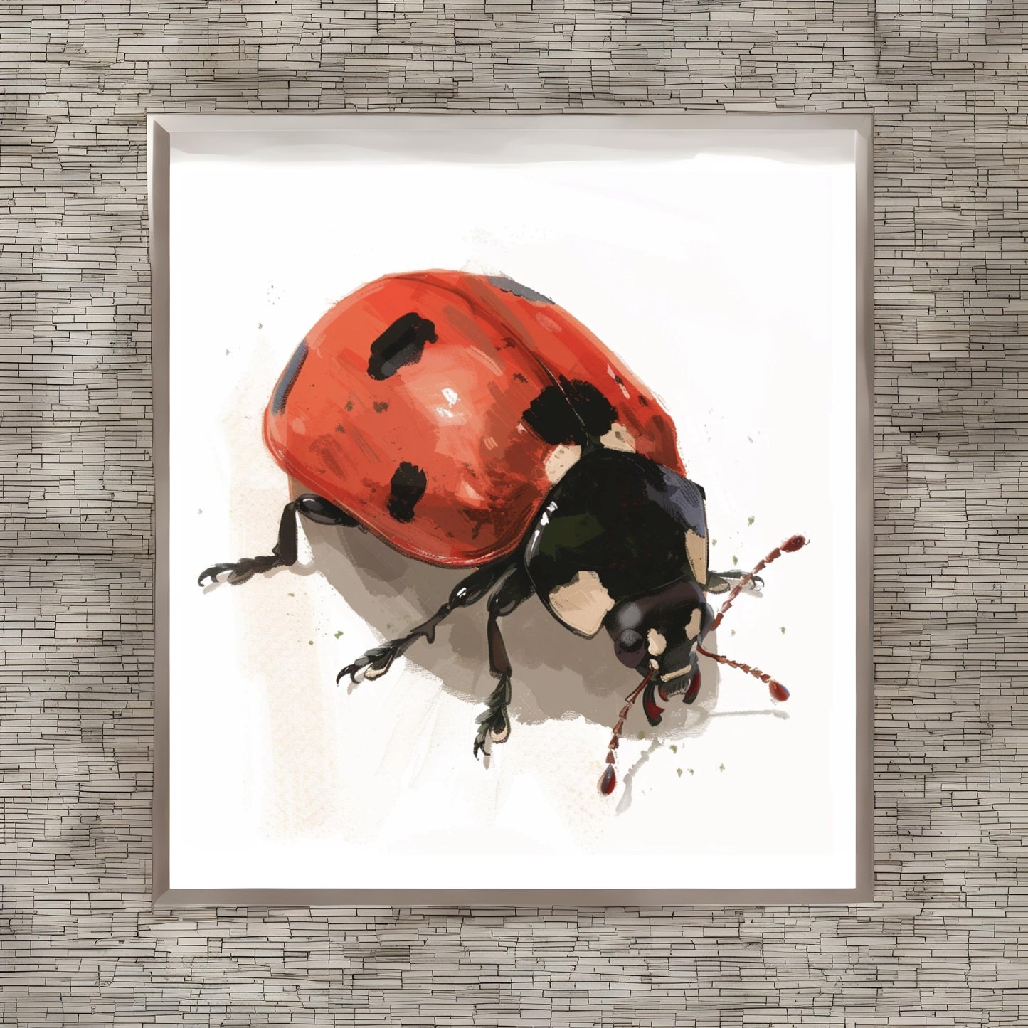 Ladybug animal in pixel art style