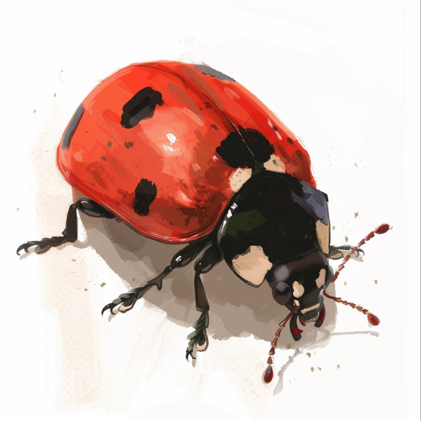 Ladybug animal in pixel art style