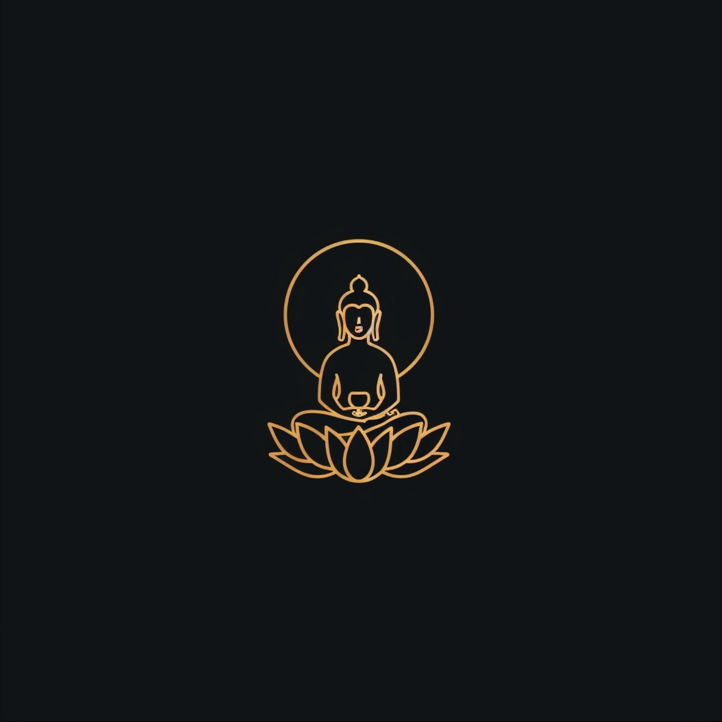 Line art logo of buddhism the religion