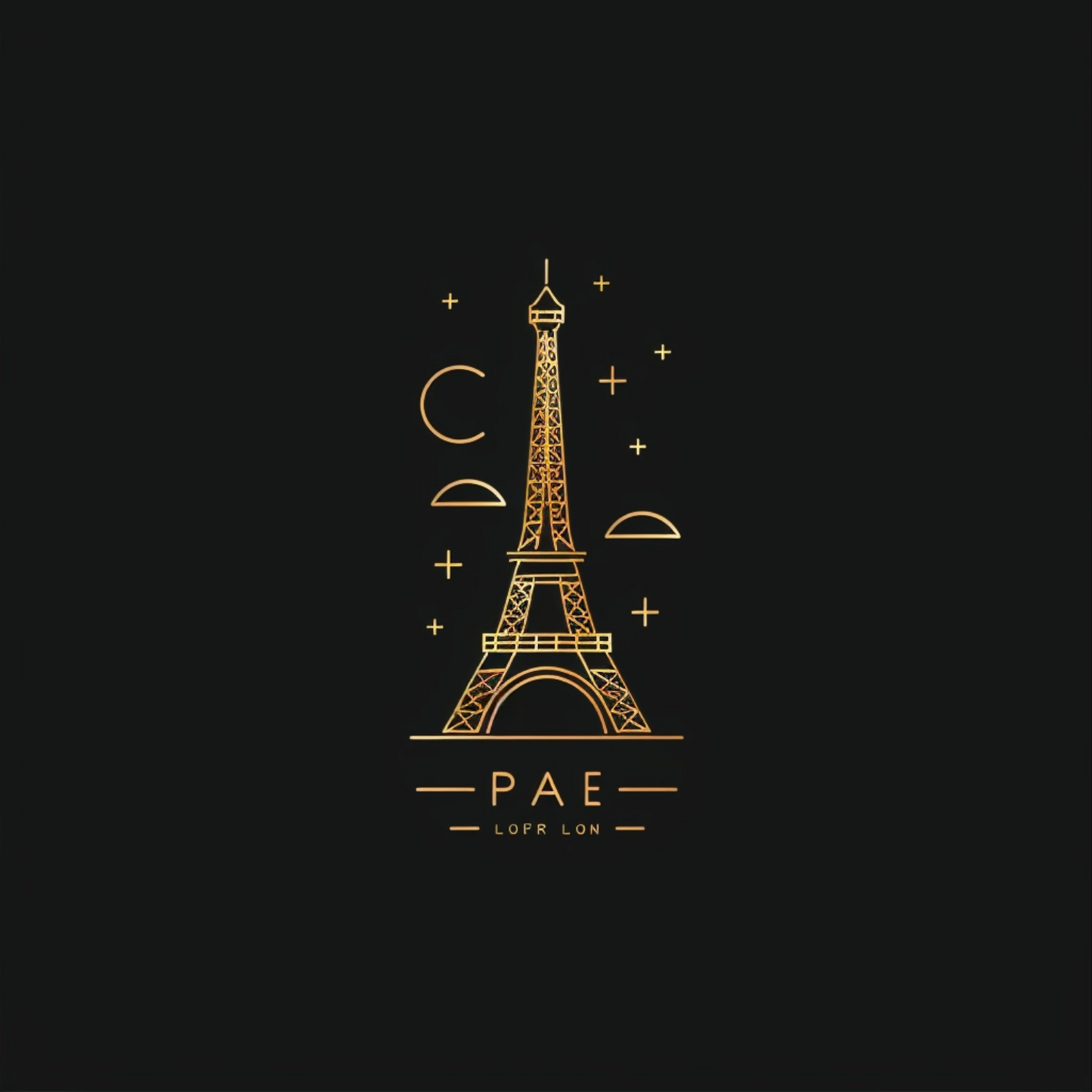 Line art logo of Paris