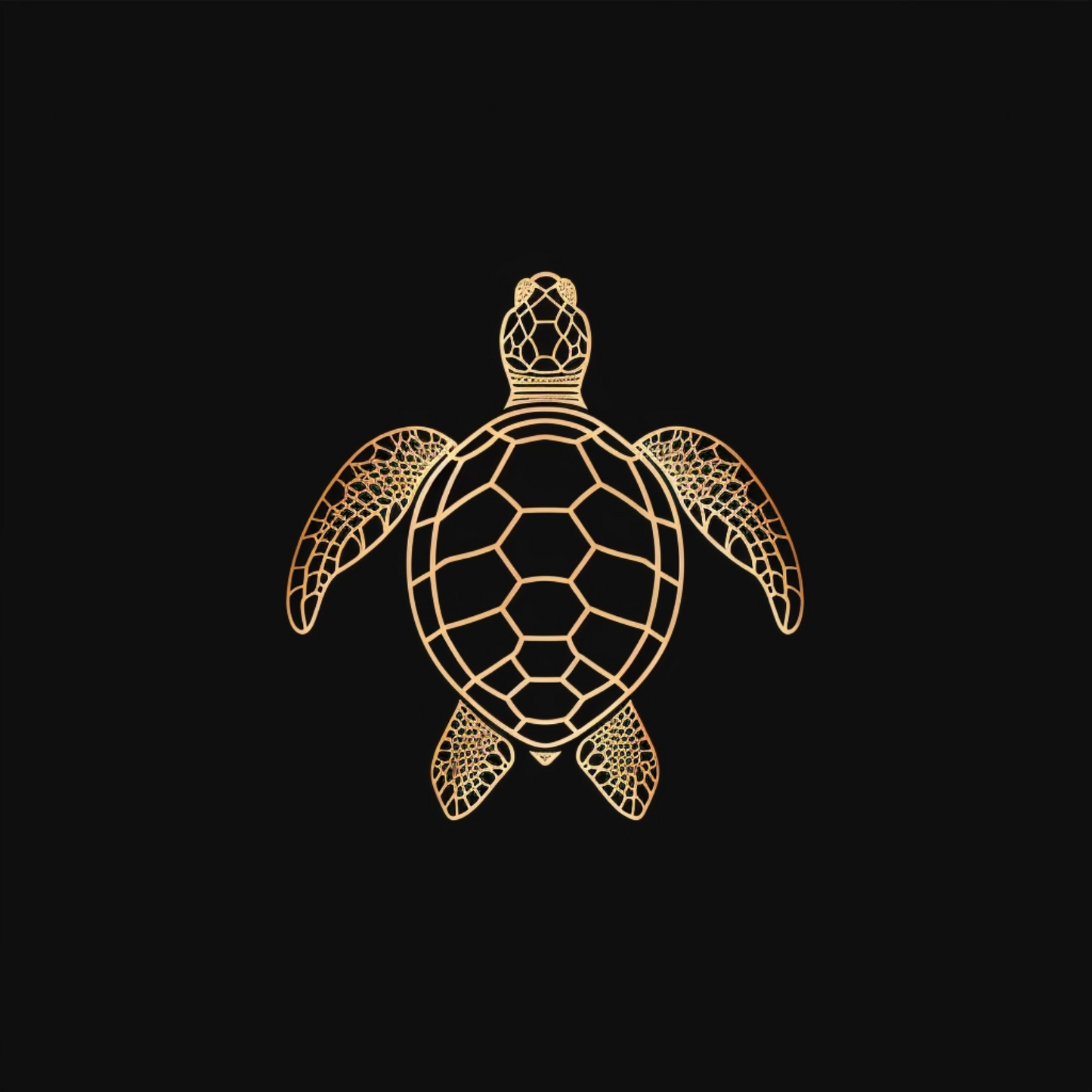 Line art logo of turtle animal