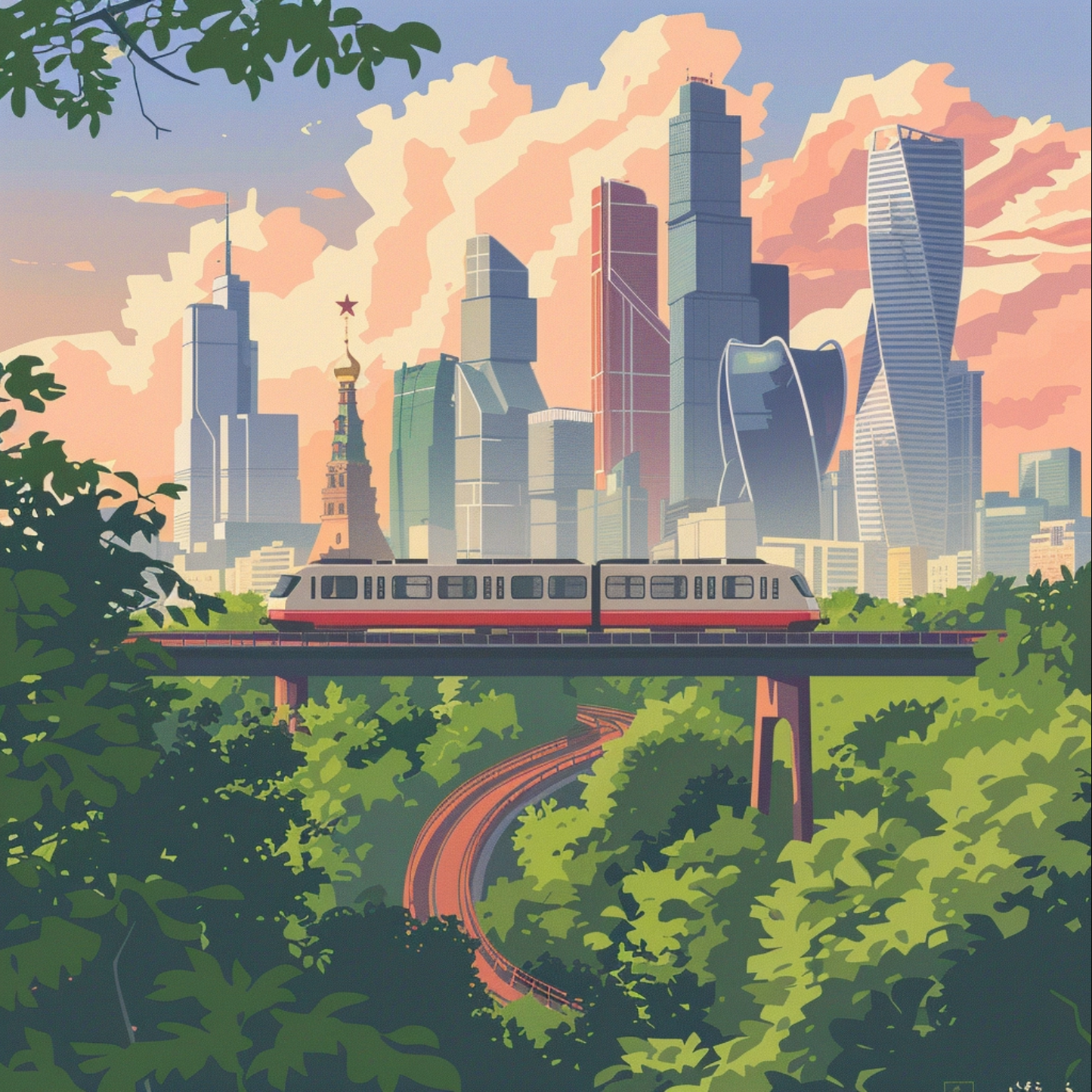 Moscow in lofi aesthetic