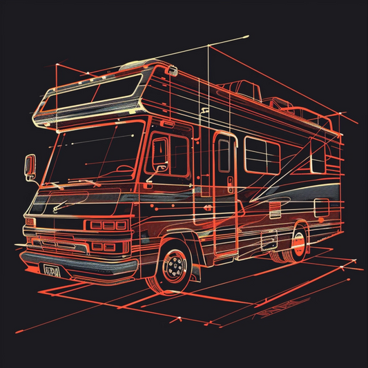 Motorhome in ascii art