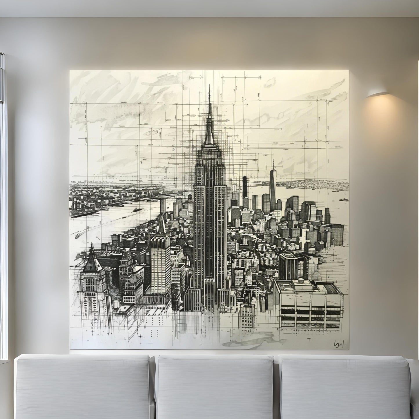 New York diagramatic drawing