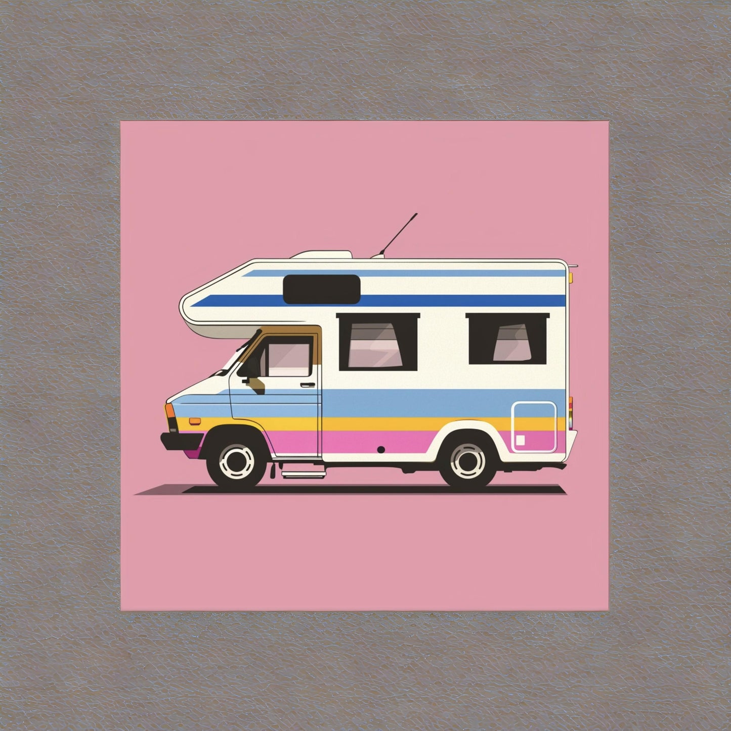 Peter Savilles graphic design depicting a cute motorhome