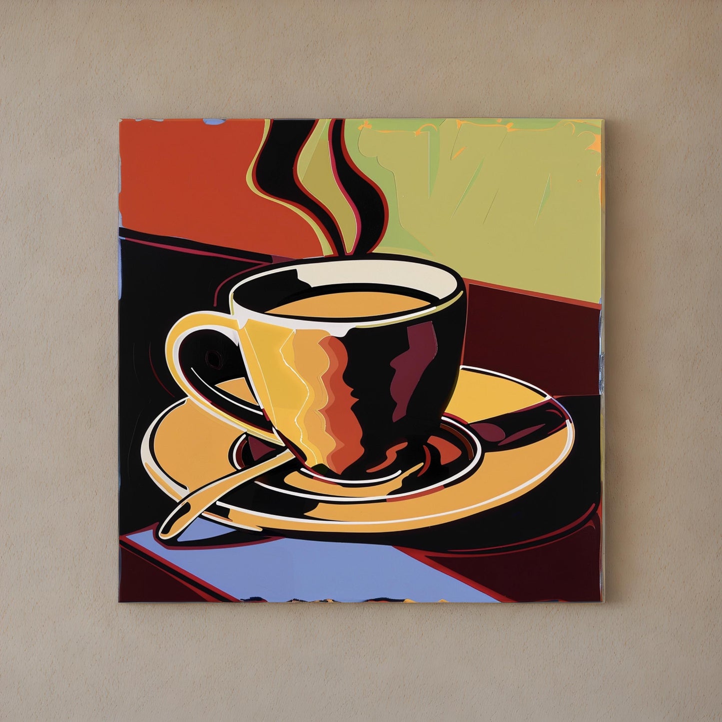 Pop art image of coffee