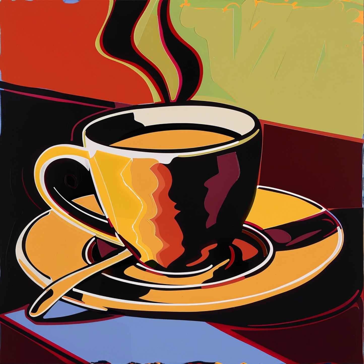 Pop art image of coffee